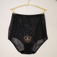 HGH WAIST PANTY   EMBROIDERY POWER NET / BLACK Orchid