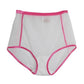 HGH WAIST PANTY  BICOLOR POWER NET / WHITE AND PINK