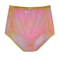 SALE!!! HIGH WAIST PANTY  TIE DYE POWER NET / PINK AND YELLOW