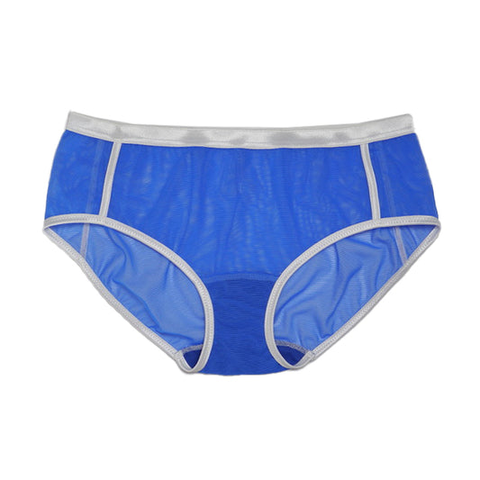 STANDARD PANTY <p>BICOLOR POWER NET <p>/ BLUE AND WHITE