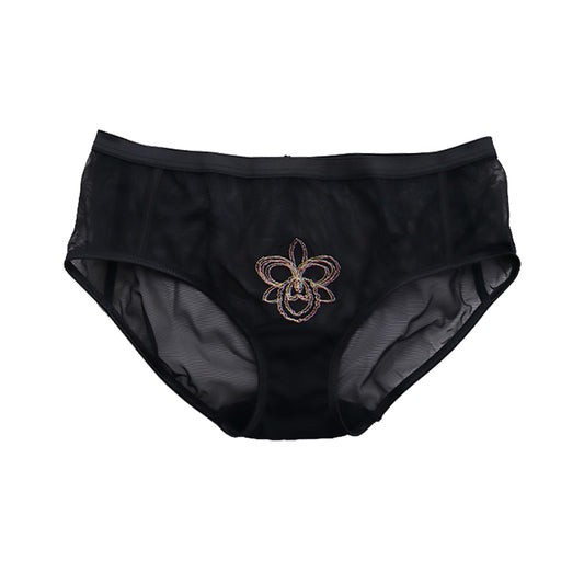 SALE!!! STANDARD PANTY EMBROIDERY POWER NET / BLACK Orchid