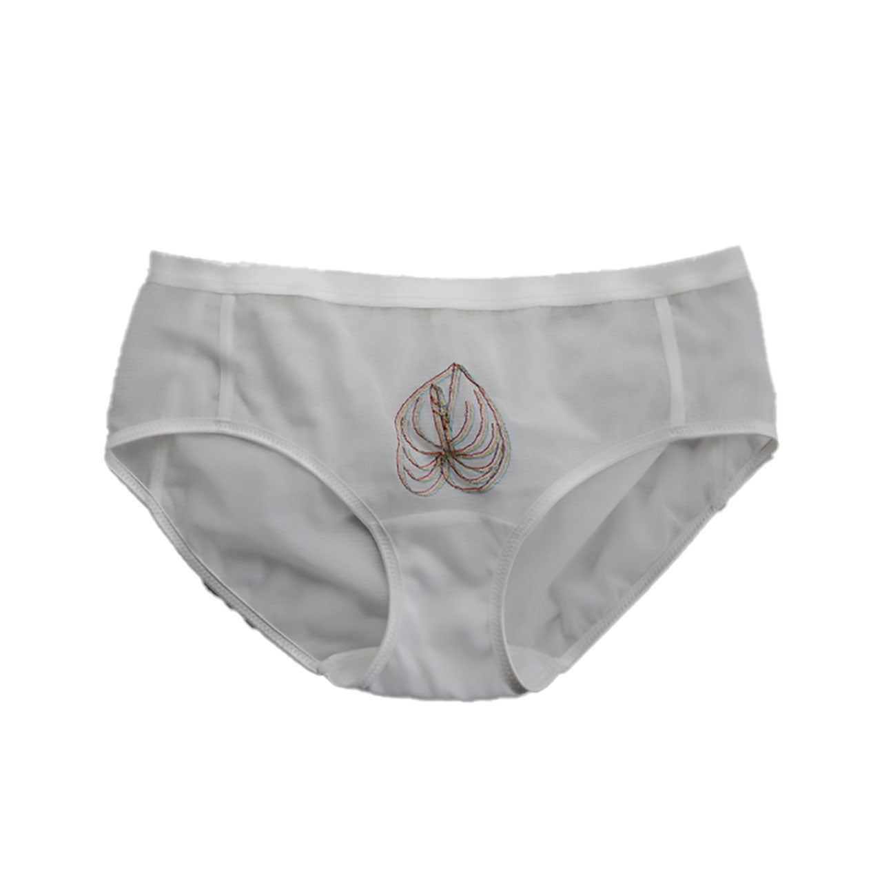 SALE!!! STANDARD PANTY EMBROIDERY POWER NET / WHITE Anthrium