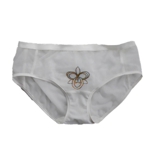STANDARD PANTY EMBROIDERY POWER NET / WHITE Orchid