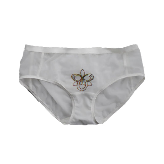 SALE!!! STANDARD PANTY EMBROIDERY POWER NET / WHITE Orchid